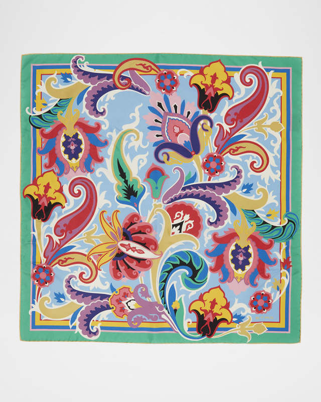 Turandot Paisley Silk Scarf